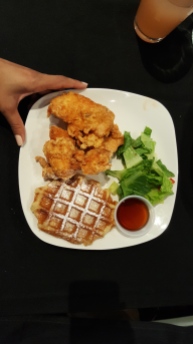 Chicken and Waffles at Amarachi